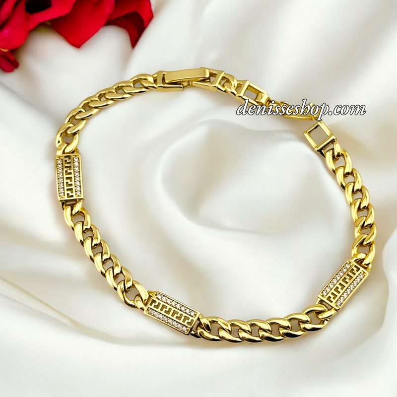 14K CUBAN DESIGN BRACELET BR669