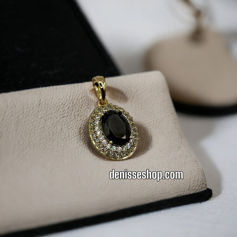 14K Elegant Black Pendant P196 (chain not included)