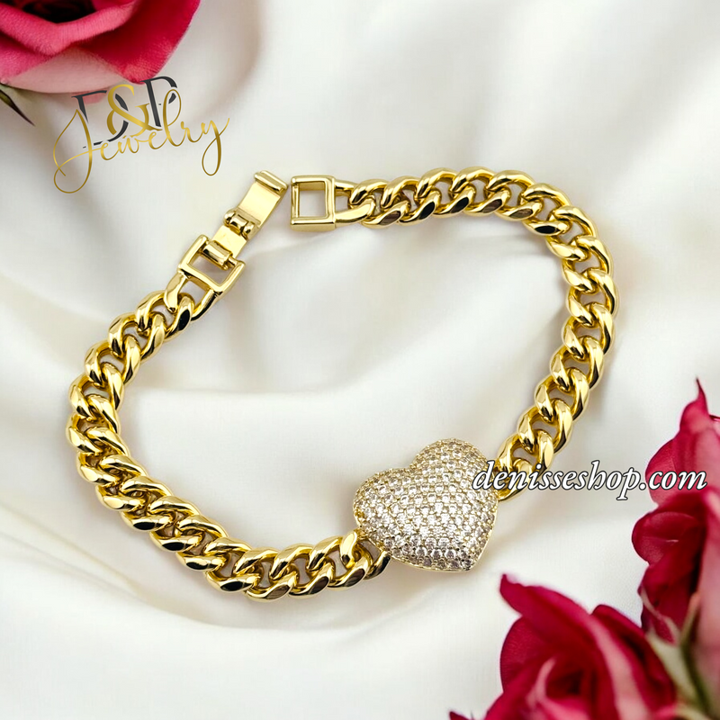 14K HEART NECKLACE SET N10