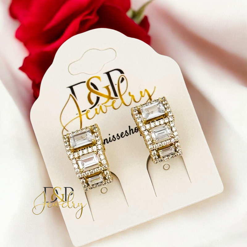 14K ELEGANT DESIGN HOOP HP691