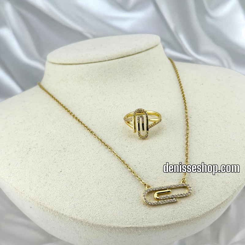 14K / WOMEN PAPER CLIP NECKLACE N113