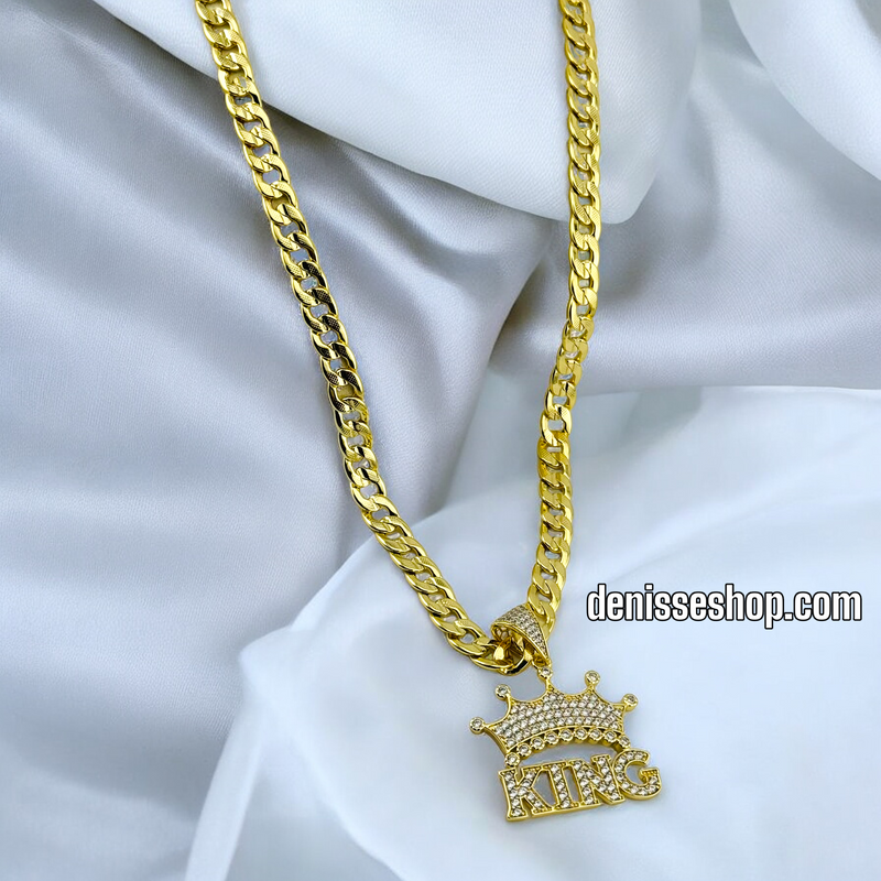 14K FASHION KING CROWN MEN PENDANT P475