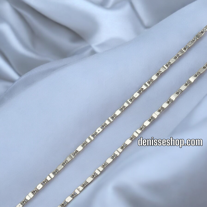 14K SILVER MIRROR DESIGN CHAIN CH055