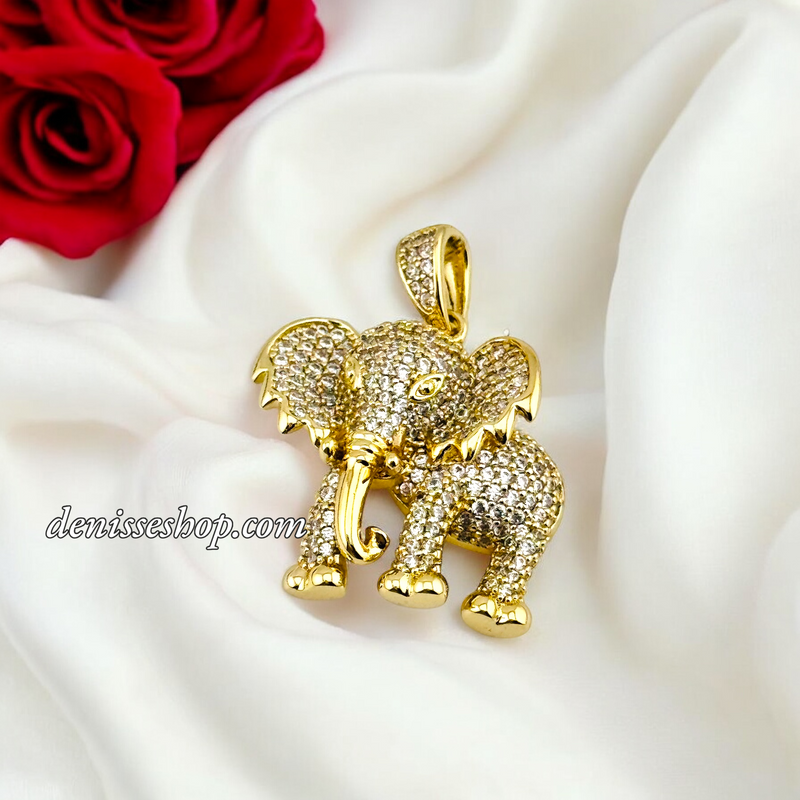 14K WOMEN ELEPHANT MEDIUM SIZE PENDANT P678