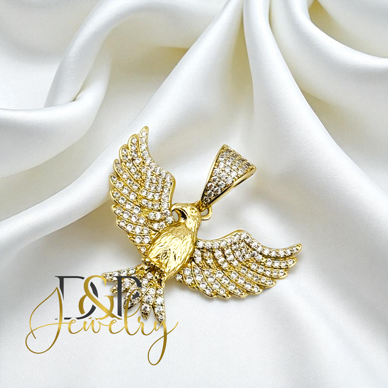 14K GOLD/EAGLE PENDANT P929