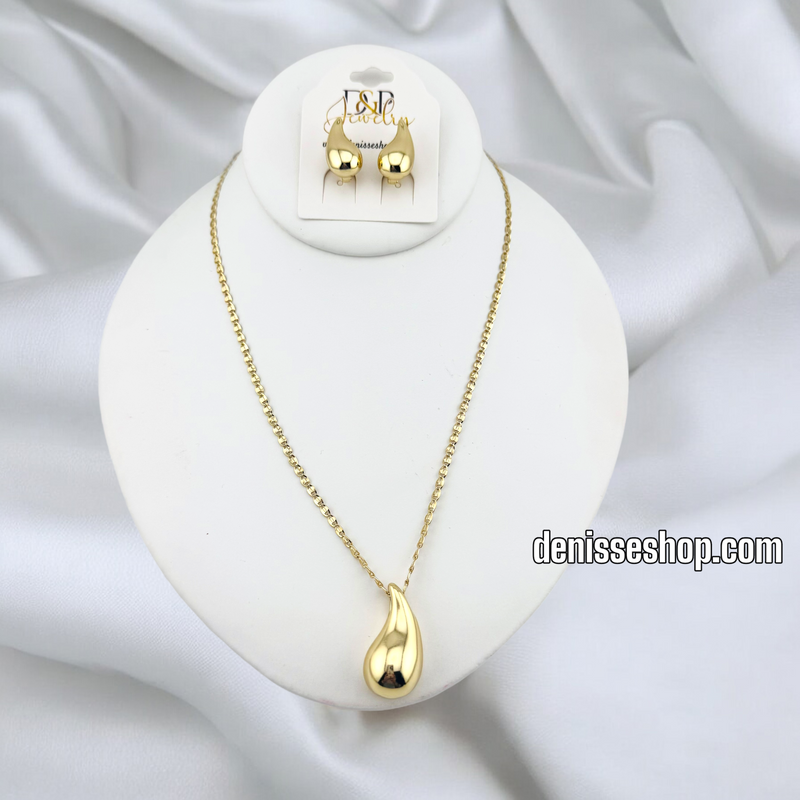 14K FASHION GOLD DROP NECKLACE SET N220