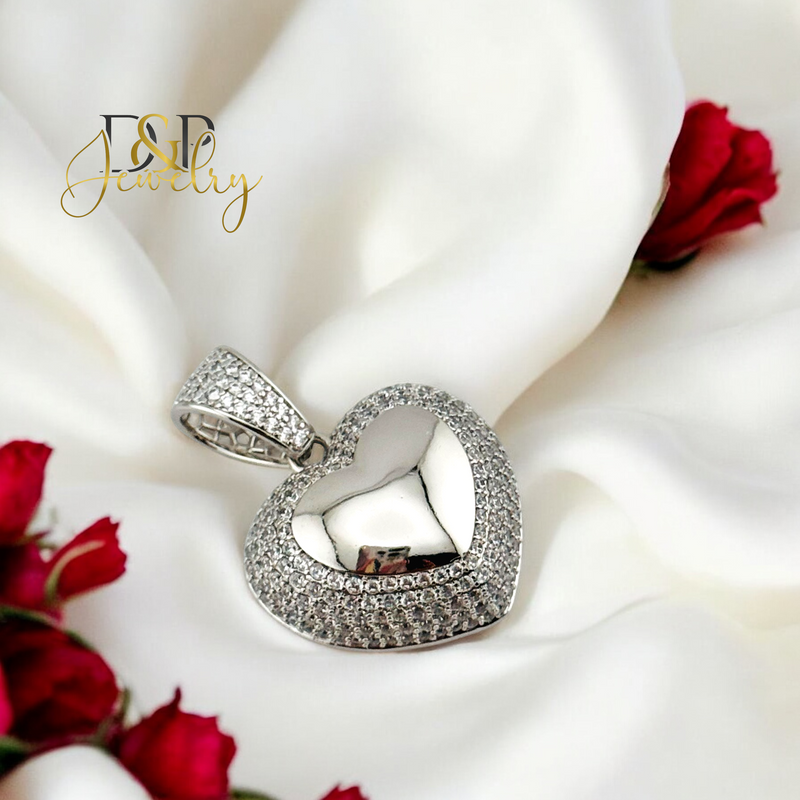 SILVER BIG HEART PENDANT P805