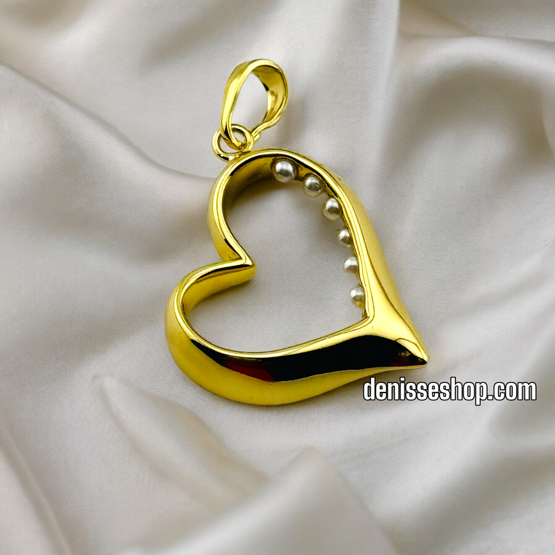 14K HEART PENDANT P391