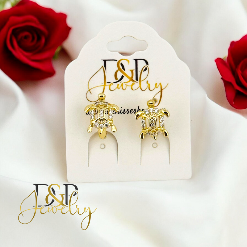 14K TURTLE HOOP EARRING HP662
