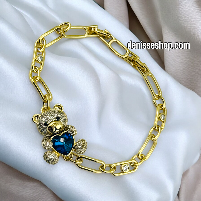 14K BLUE BEAR BRACELET BR502