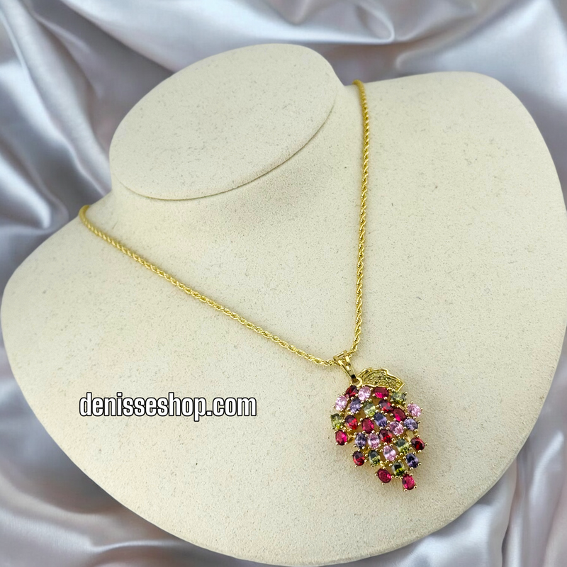 14K / WOMEN / MULTICOLOR ZIRCONIA NECKLACE N120