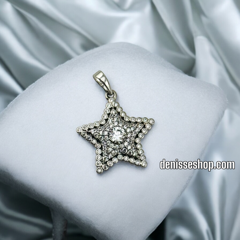 14K SILVER STAR PENDANT P476