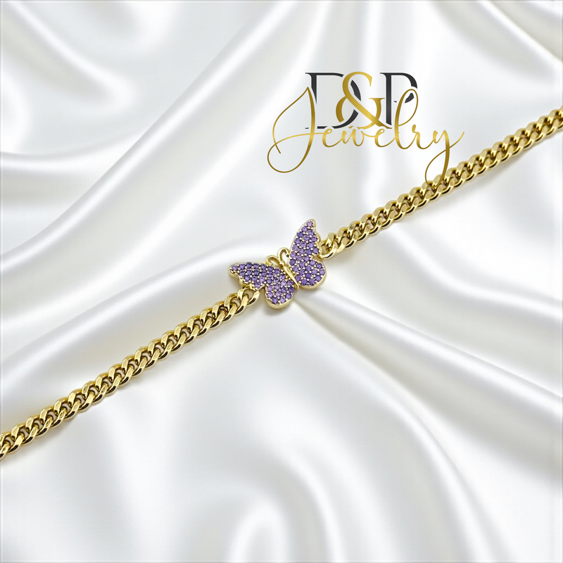 14K BUTTERFLY BRACELET BR801