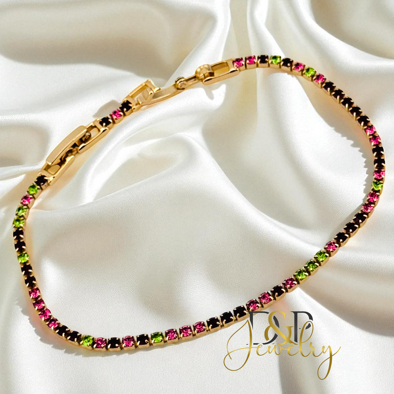 18K MULTICOLOR SLIM BRACELET BR826