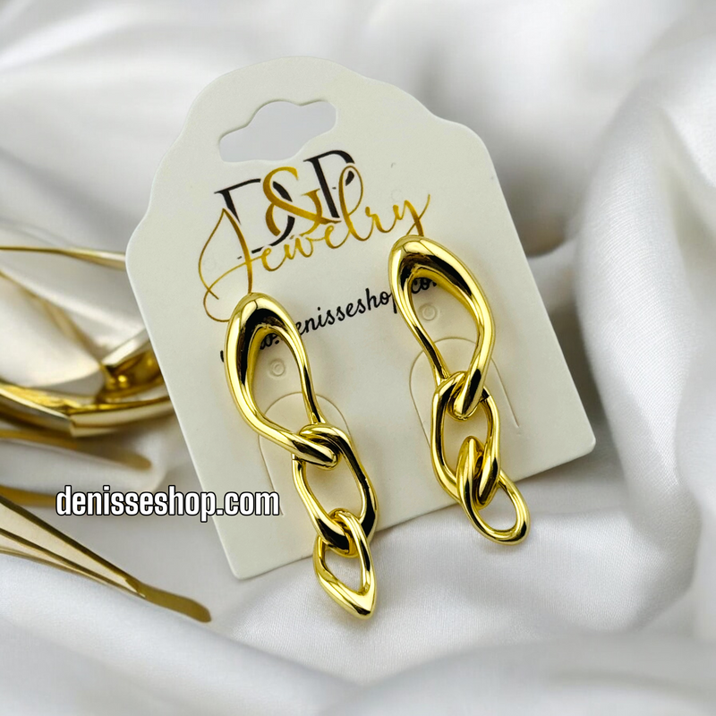 14K GOLD CHAIN EARRING E625