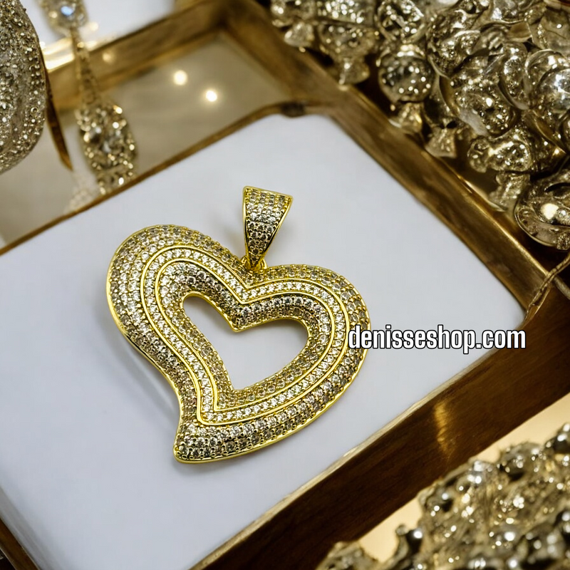 14K HEART PENDANT P406