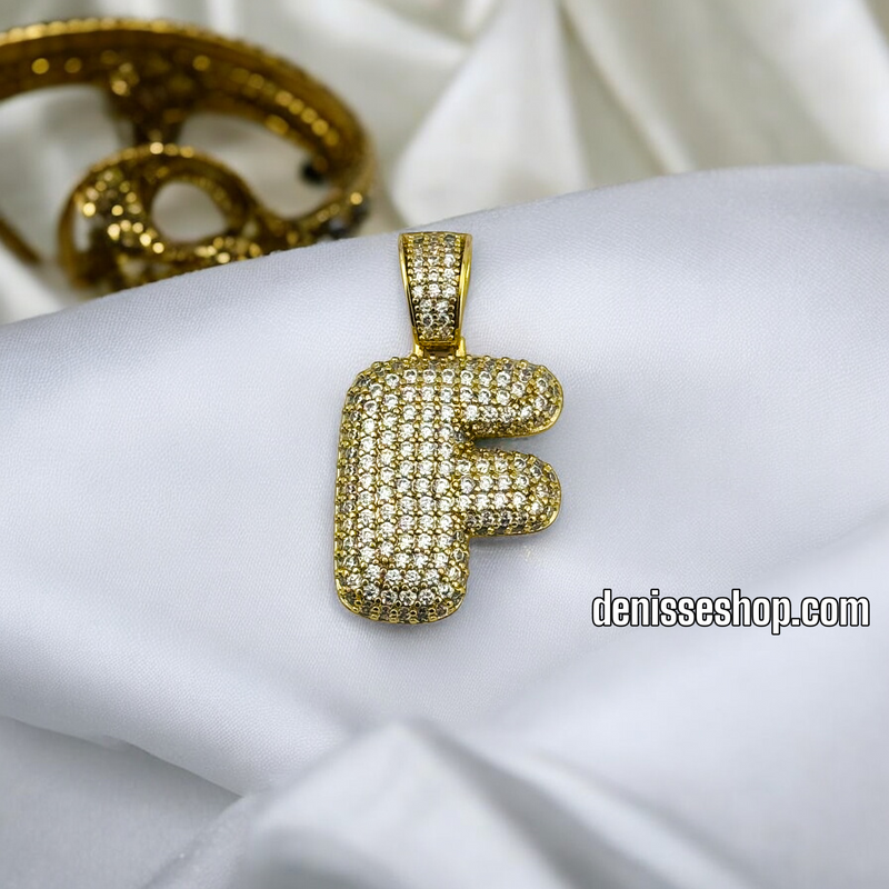 14K FASHION CHUNKY LETTERS PENDANT P506