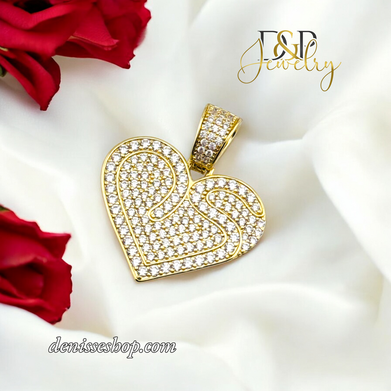 14K HEART PENDANT P668