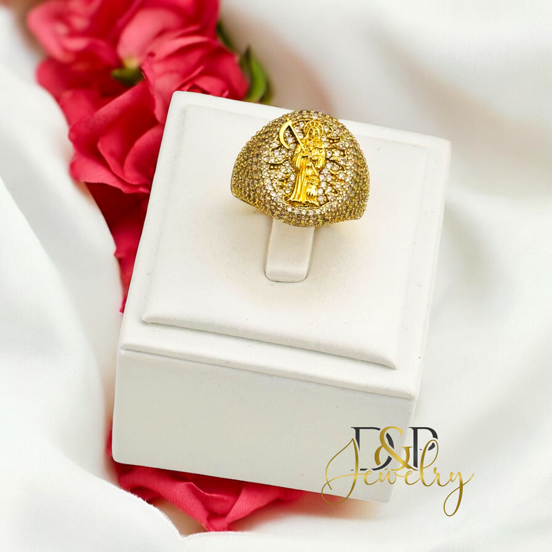 14K SANTA MUERTE RING RG376