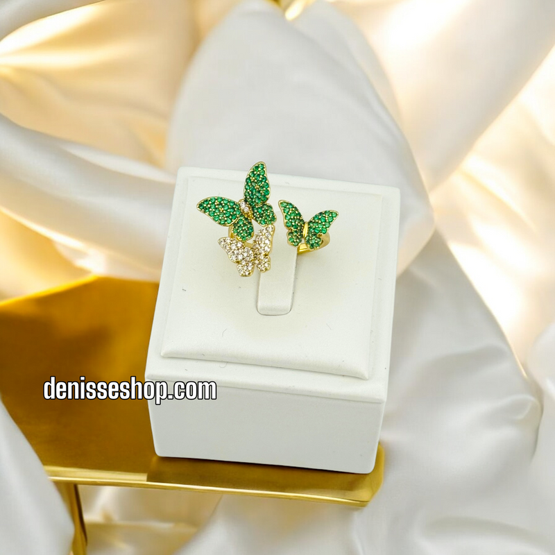 14K ADJUSTABLE BUTTERFLY RING RG221