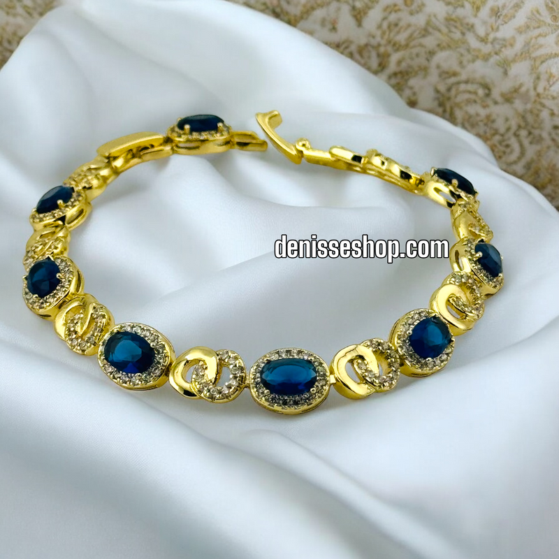 14K BLUE DESIGN BRACELET BR493