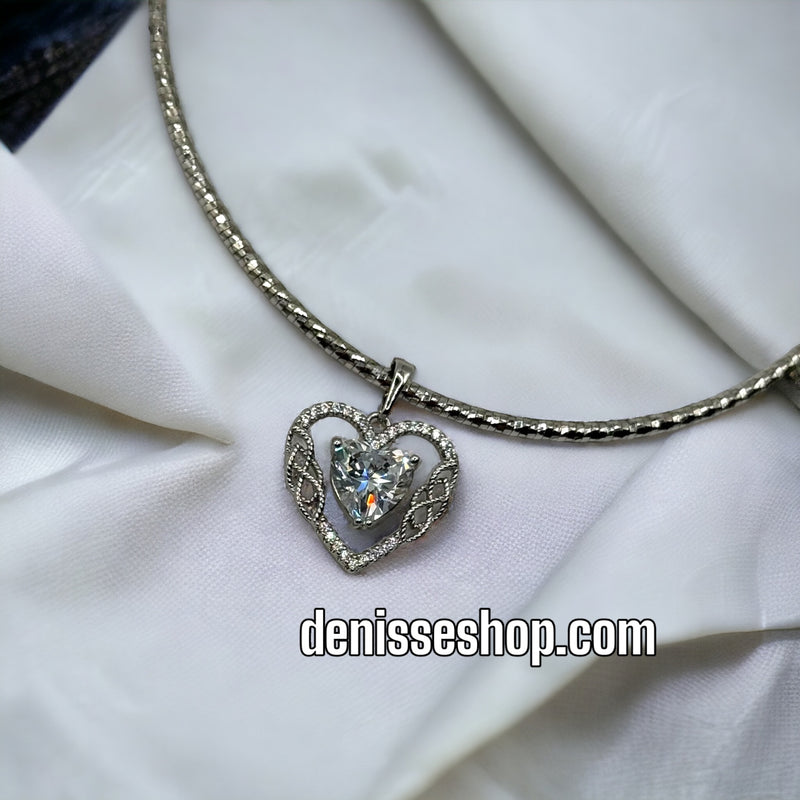 SILVER HEART PENDANT P168