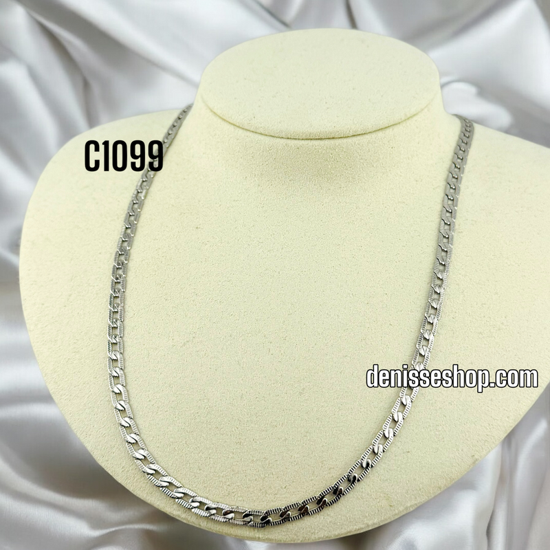 CUBAN SILVER CHAIN WITH DESIGN C1099