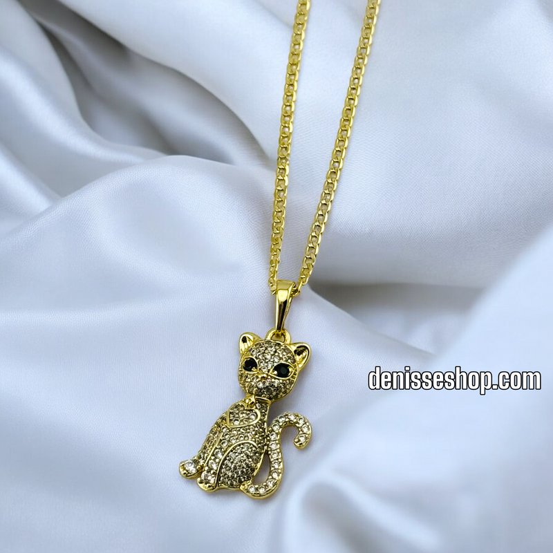 14K FASHION CAT PENDANT P447