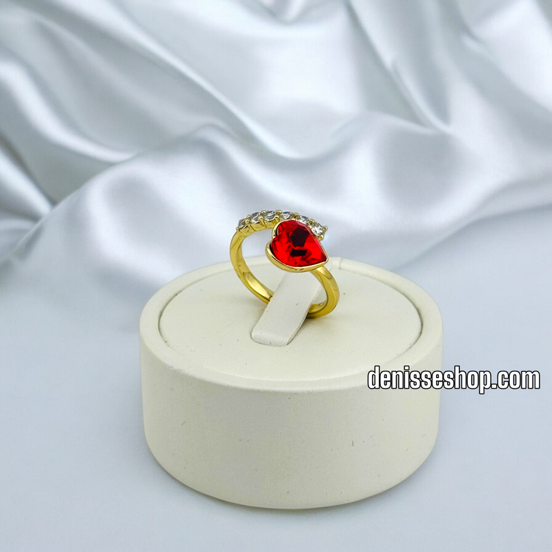 14K ADJUSTABLE RED RING RG344