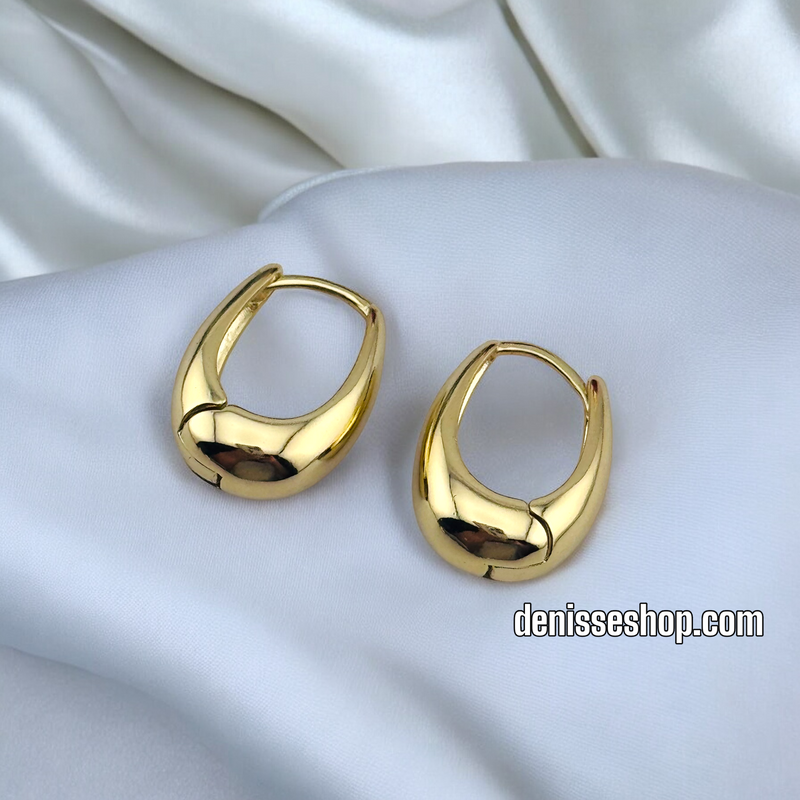 14K WOMEN SMALL GOLD HOOP EARRINGS HP605