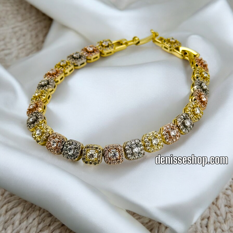 14K /WOMAN MULTICOLOR STONE  BRACELET BR553