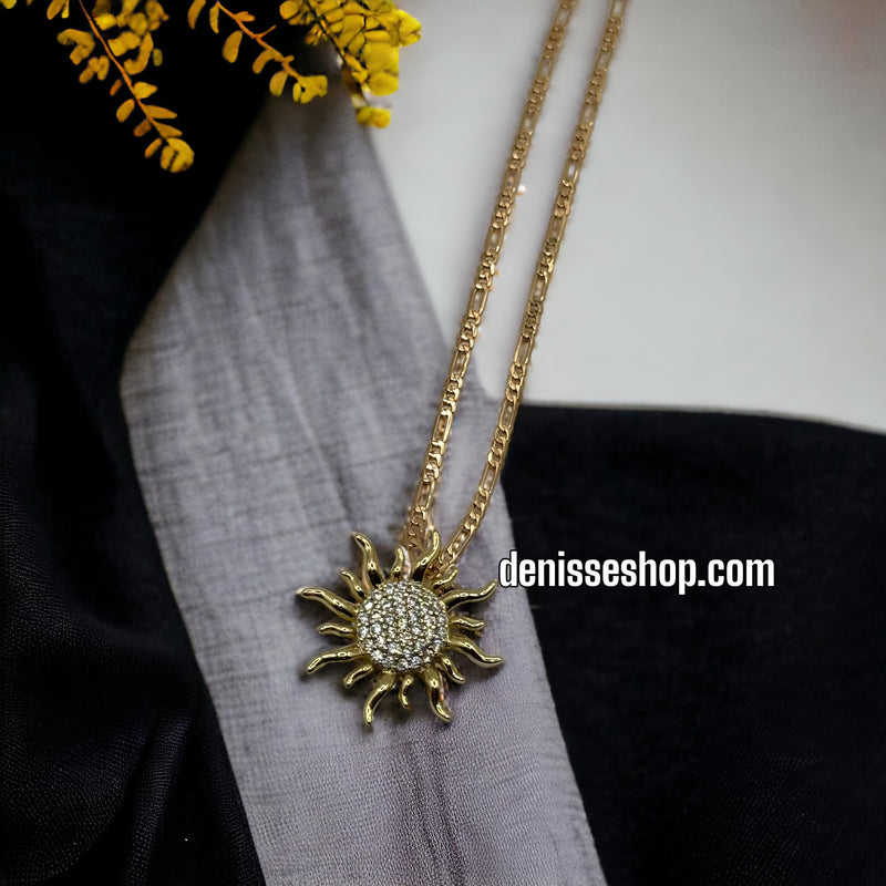 14K Sun Necklace P185 (Chain included) 18&