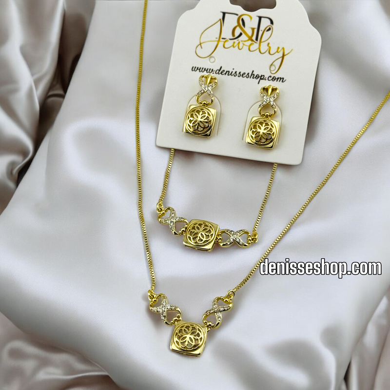 14K WOMAN/ INFINITY NECKLACE SET N150