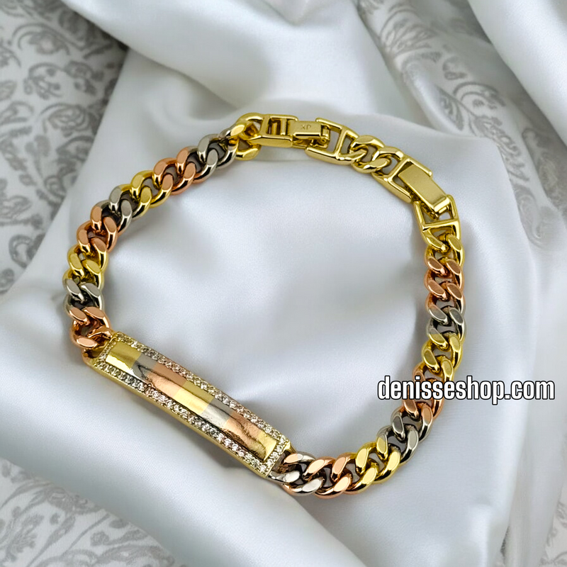 14K /WOMAN TRICOLOR BRACELET BR557