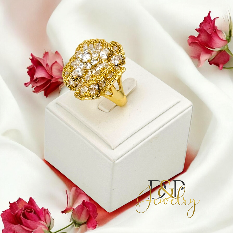 14K FLOWER RING RG378