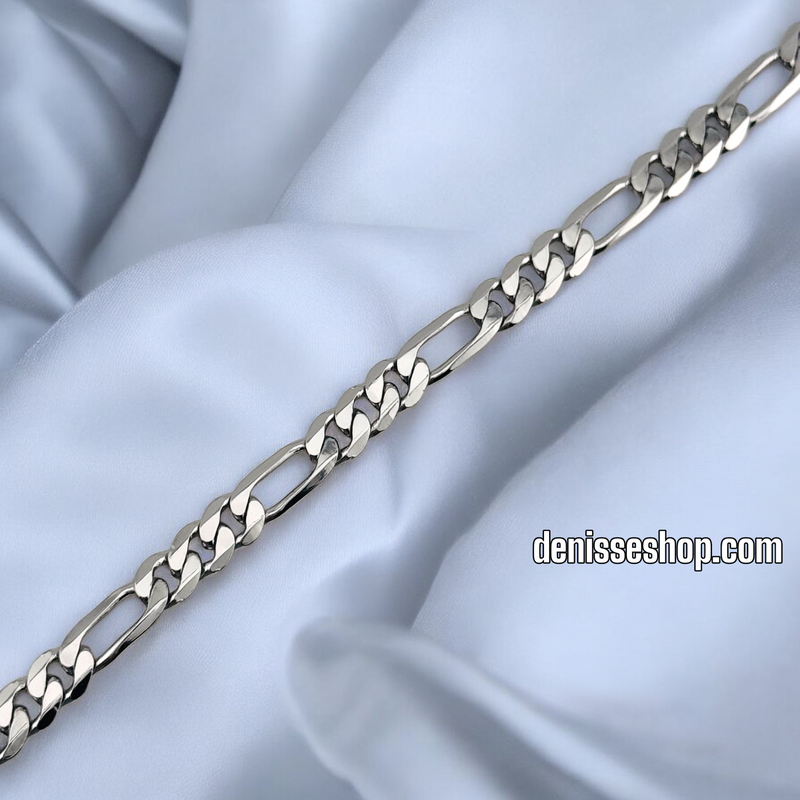 FIGARO CUBAN SILVER BRACELET 8&