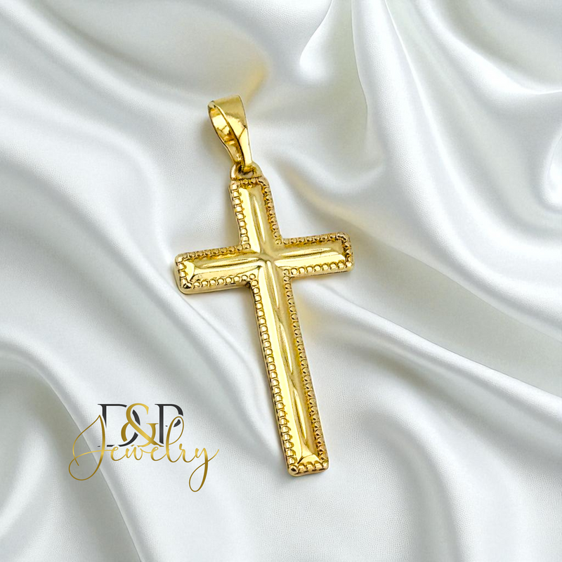 14K GOLD CROSS PENDANT P891