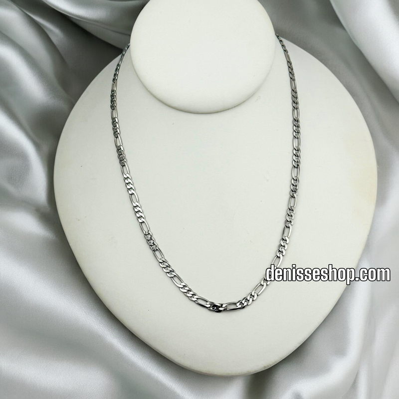 14K SILVER FIGARO DESIGN CHAIN 3MM CH058