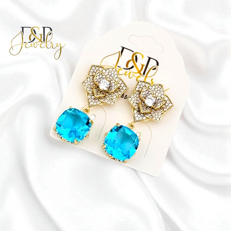 14K FLOWER EARRING E1047