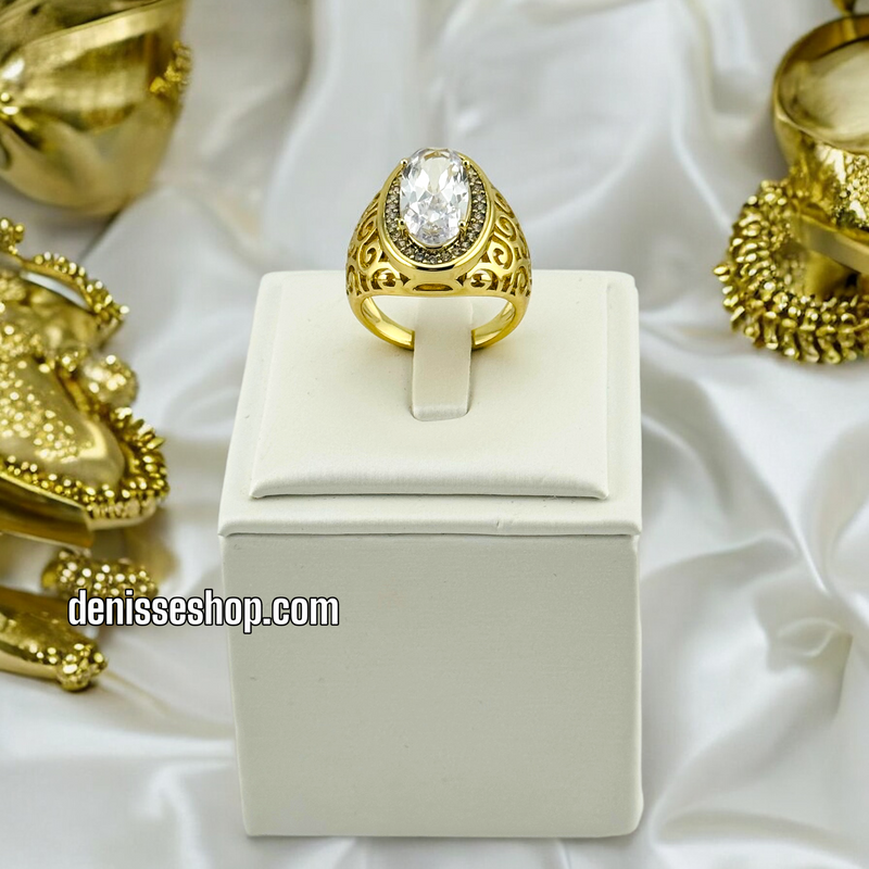 14K WHITE RING RG209