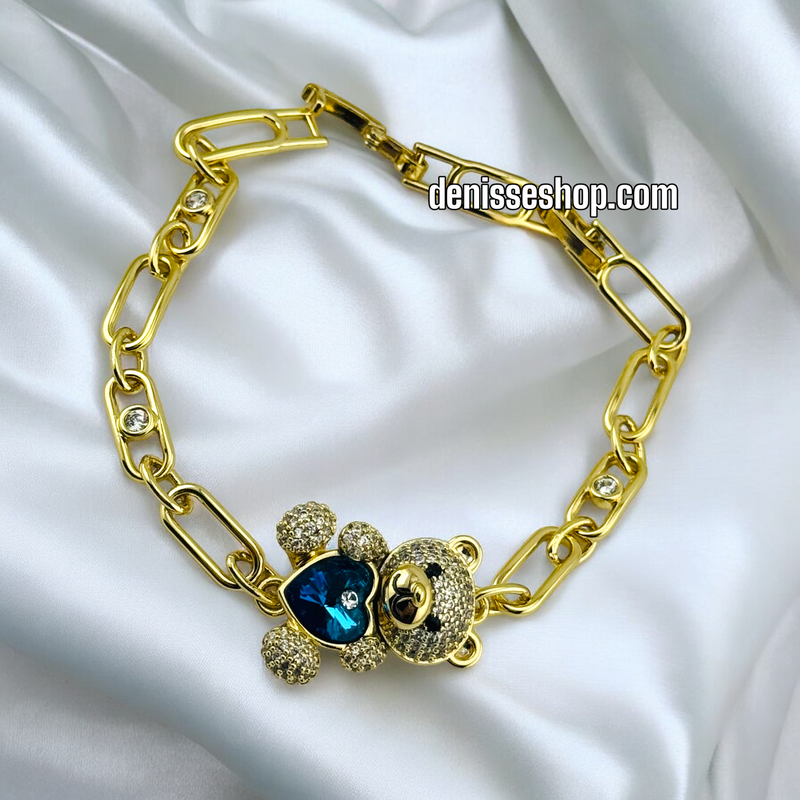 14K BLUE BEAR BRACELET BR502