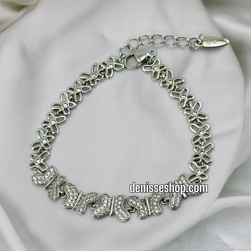 SILVER BUTTERFLY BRACELET BR412