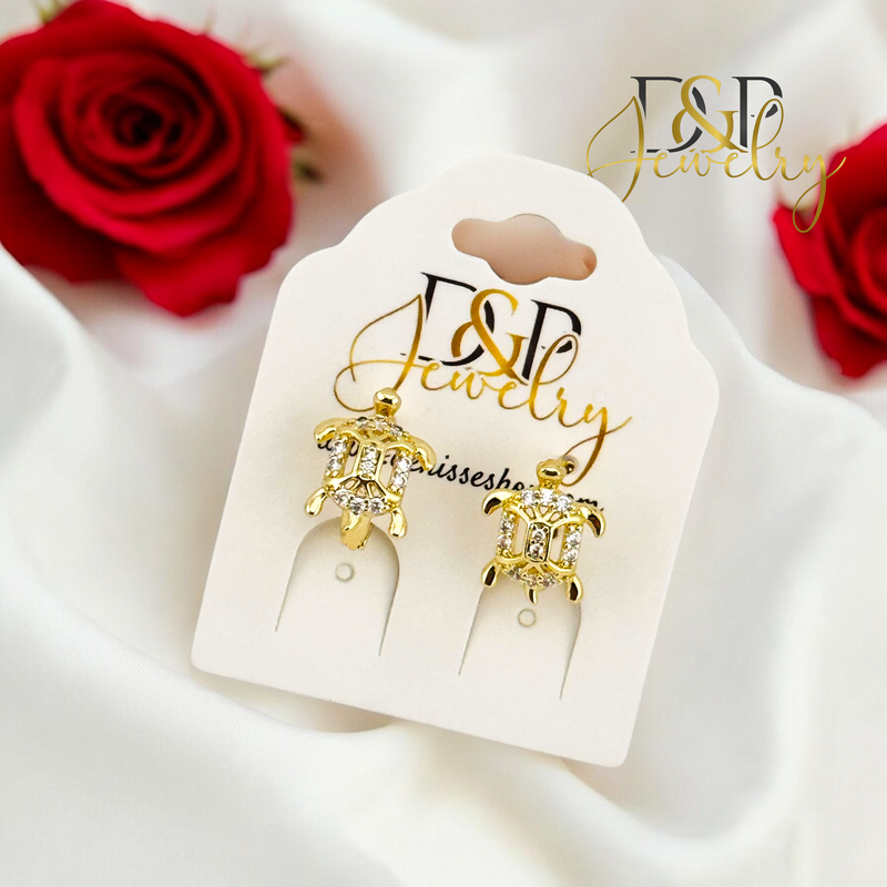 14K TURTLE HOOP EARRING HP662
