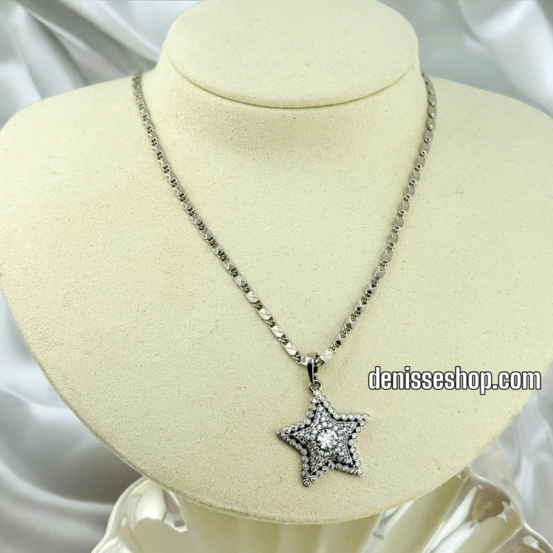 14K SILVER STAR PENDANT P476