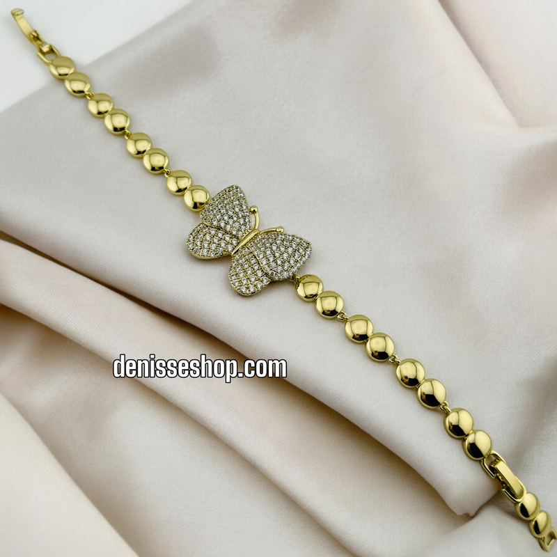 14K BUTTERFLY GOLD BRACELET BR348