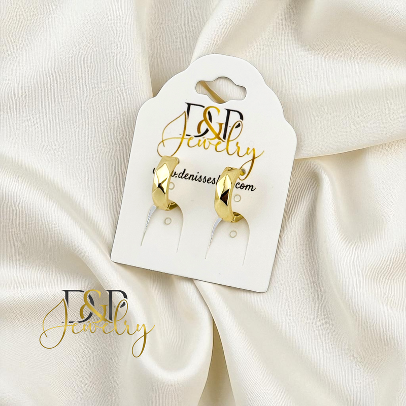 14K PLAIN HOOP EARRING HP858