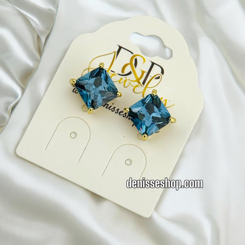 14K BLUE EARRING E580