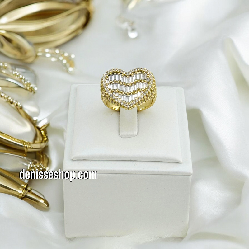 14K HEART RING RG225