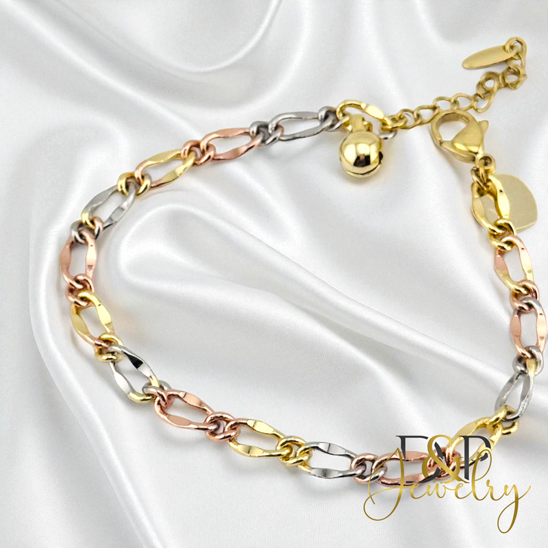 14K TRICOLOR /EXTENSION BRACELET BR800