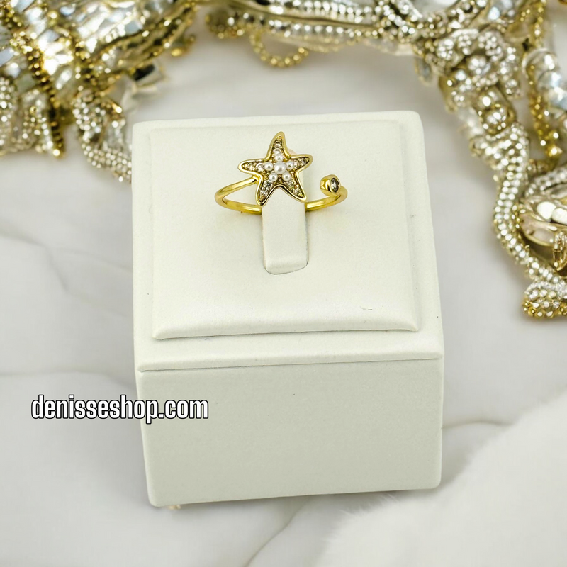 14K STAR FISH ADJUSTABLE  RING RG229